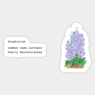 Delphinium mug Sticker